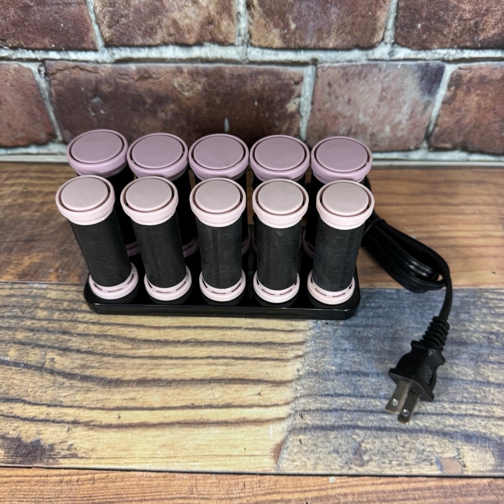 Remington Compact Hot Rollers 10 Ceramic Travel Hair Setter Curlers H1015 Tested